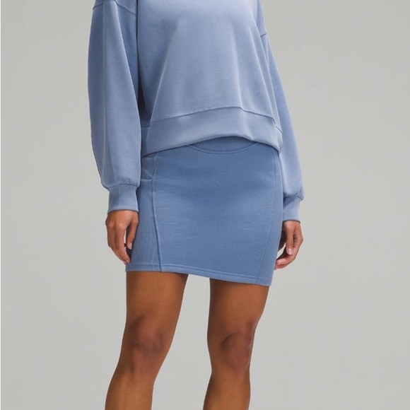 Lululemon Athletica Blue HR Scuba Mini Skirt Oasis Blue NWT Sz M - Picture 7 of 10